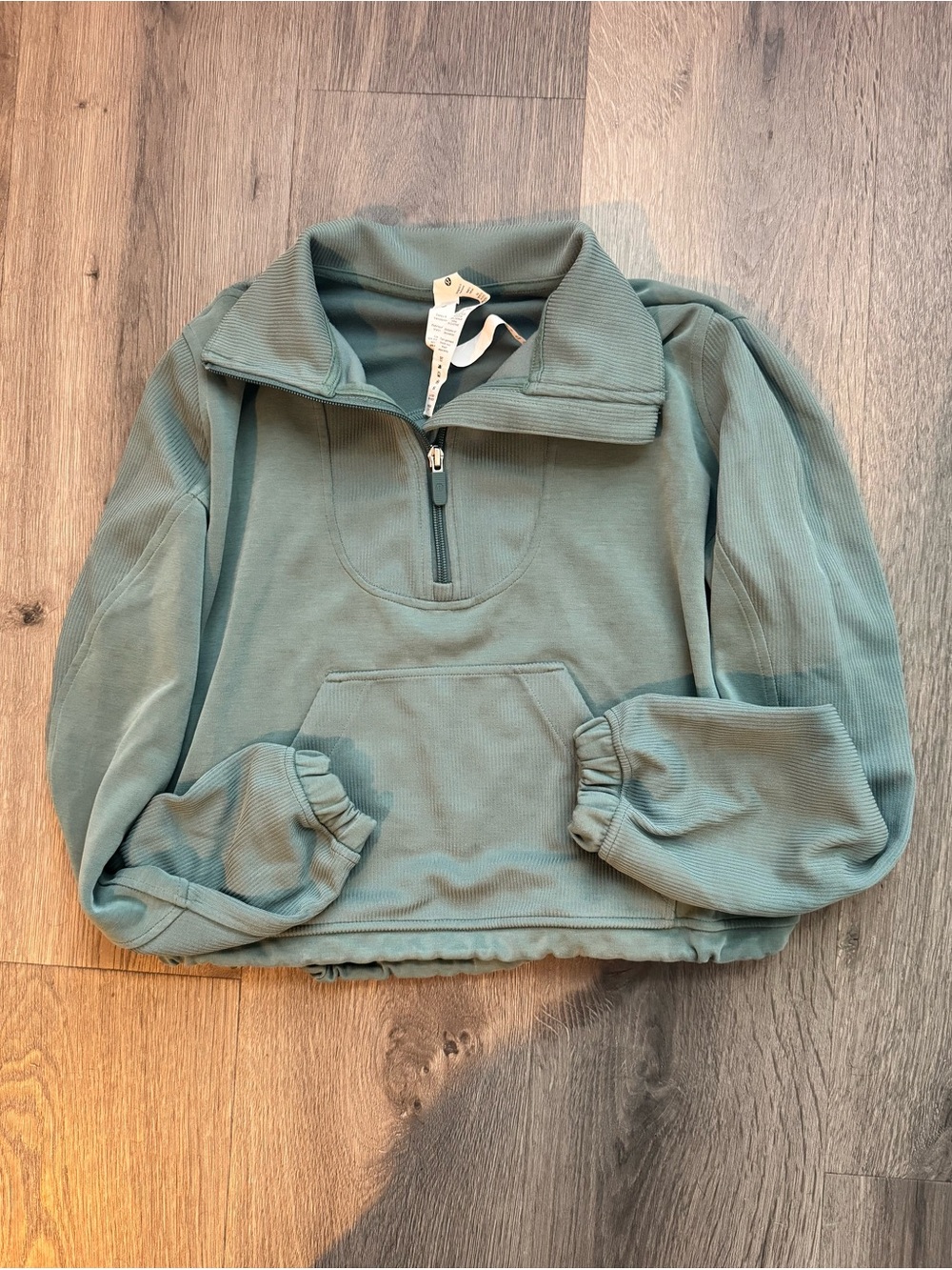 Lululemon Brushed Softstreme Ribbed Half Zip Medium Forest